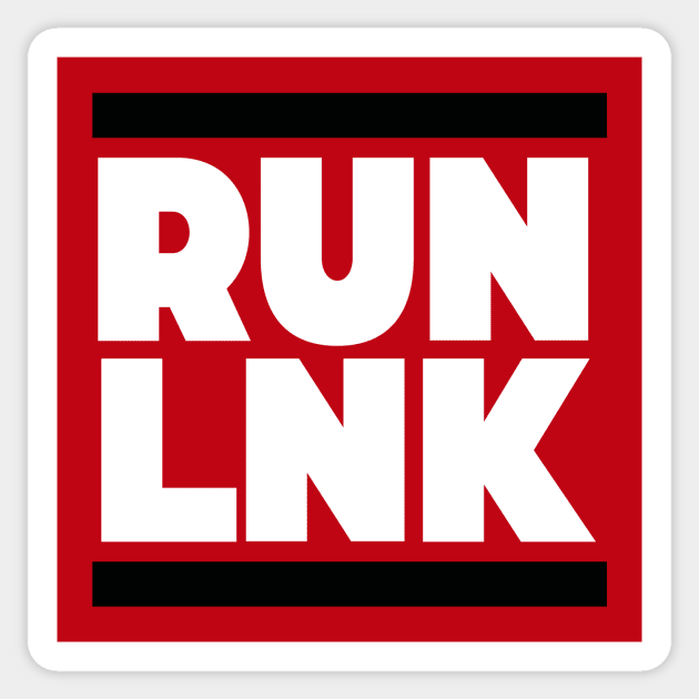 Run LNK // Funny Lincoln Nebraska Parody Sticker by SLAG_Creative